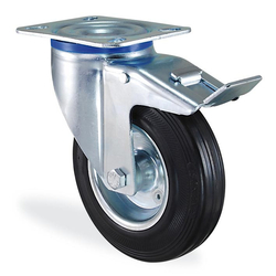 Emes - Emes Kauçuk Frenli Tekerlek - 125 mm Çap