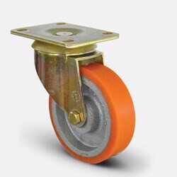 Emes Döküm Poliüretan Döner Tekerlek - 80 mm Çap