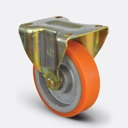 Emes Döküm Poliüretan Sabit Tekerlek - 80 mm Çap