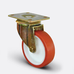 Emes - Emes Rulmanlı Poliüretan Döner Tekerlek - 200 mm Çap